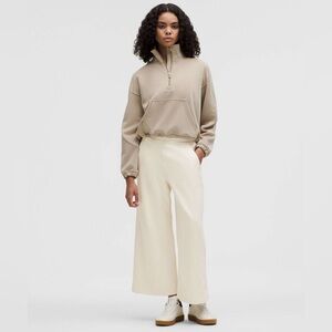 Lululemon Softstreme High-Rise Wide-Leg Cropped Pant in Light Ivory